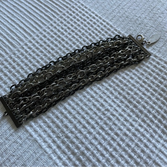 Rocker Chic Multi-Chain Bracelet - Picture 1 of 5